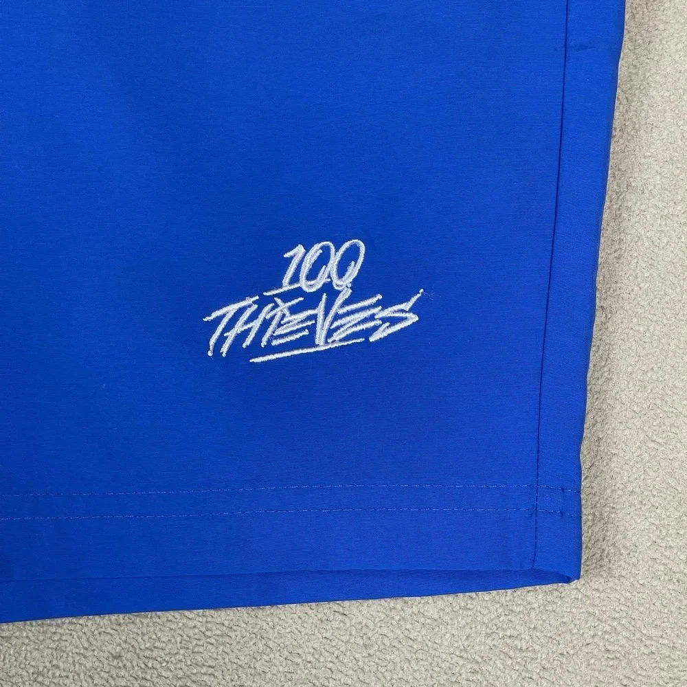 100 Thieves Short Mens XL Blue Foundations Nylon Athletic Lineless Elastic Waist